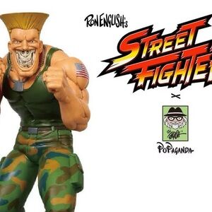 Street Fighter Guile Grin 15” Vinyl Figure Ron English Limited Edition
